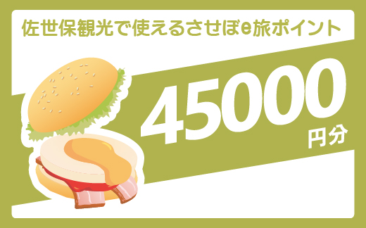 [EP45000］【佐世保観光で使えるポイント】させぼe旅ポイント45,000円分