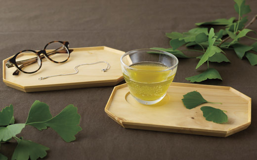 [G302p］長崎県産いちょうトレー(2枚)セット