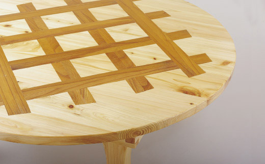 [G306p］佐世保産檜間伐材ちゃぶ台