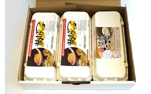 AE137 島原のたまご 黄味子Ｂセット(卵10個入×2パック,温泉たまご8個入×1パック)　【 たまご 卵 赤卵 20個 温泉卵 8個 タレ付き おすすめ オススメ 湧水 長崎県 島原市 送料無料 】