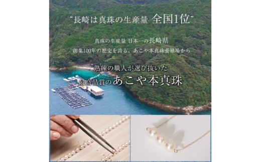 AI393 Marycoco あこや本真珠 7mm 3粒 パールネックレス ケース付 [NK80-3g ネックレス パール 真珠 本真珠 アコヤ真珠 アコヤ本真珠 ジュエリー アクセサリー メアリーココ 長崎県 島原市 ]