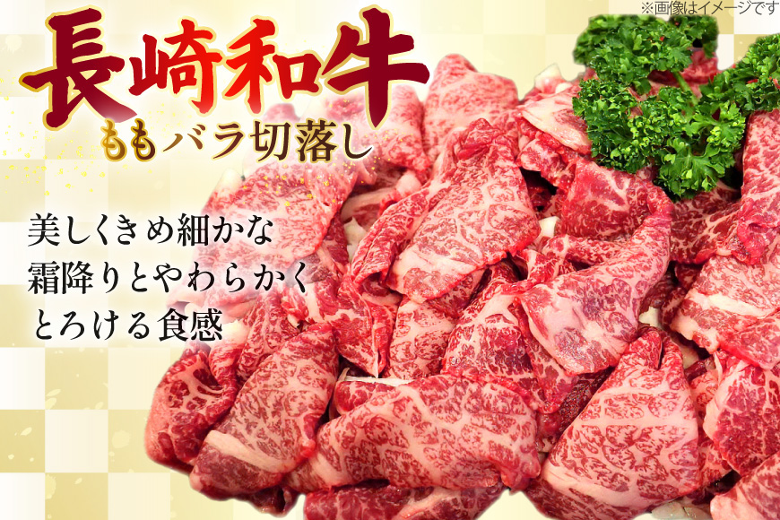AJ576 【12回定期便】長崎和牛 切り落とし (もも・バラ) 約500g [ 肉 牛肉 和牛 高級 おいしい ステーキ肉 まるしん商会 黒牛 長崎県 島原市 ]