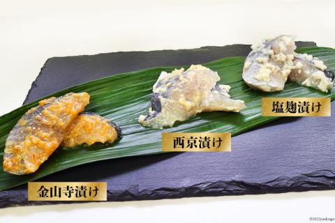 BG049サワラの漬け3種セット 計60切 ( 西京漬け & 金山寺漬け & 塩麹漬け 各20切 ）【おかず 詰め合わせ 魚 鰆 さわら サワラ さごし サゴシ 丸政水産 長崎県 島原市】
