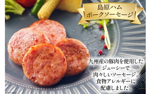 AI066 特大！ ソーセージ 2種2本 食べ比べ セット（島原ハムポークソーセージ800g×1本 島原工房ソーセージ770g×1本） [ ハム ソーセージ 肉 豚肉 おつまみ 国産 長崎県 島原市 ]