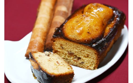 【2026年2月より順次発送】 AI190 パウンドケーキ 1個 しっぽ スティックケーキ 2本 [ 個包装 詰め合わせ セット ケーキ 焼き菓子 お菓子 かわいい フルーツ いちじく スイーツ パティスリーシャトン 長崎県 島原市 ]