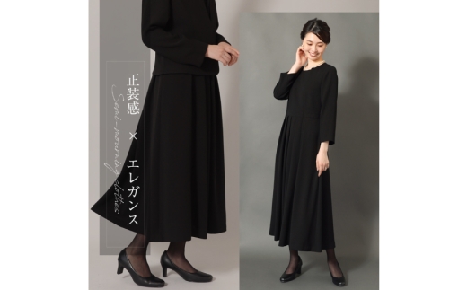 AI372-d Marycoco ジャケット ワンピース 洗える ノーカラー ジャケット 前開き ロング丈ワンピース ブラック フォーマル アンサンブル [MC-3550 レディース ロング Marycoco メアリーココ 長崎県 島原市 ]