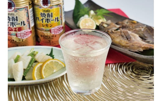 CD076 タカラ 焼酎ハイボール レモン＆ドライ 350ml 48本 (24本×2箱) [ タカラ 宝 寶 Takara 焼酎 酎ハイ チューハイ ハイボール れもん 檸檬 ドライ プレーン 7% 人気 おすすめ ギフト プレゼント ご自宅用 日常使い 普段使い 送料無料 健康志向 プリン体ゼロ 糖質ゼロ 甘味料ゼロ プリン体０ 糖質０ 甘味料０ みつい 長崎県 島原市 ]