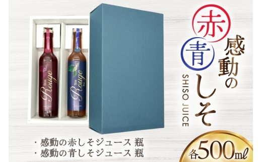 AJ307 感動の赤しそジュース 瓶 500ml 感動の青しそジュース 瓶 500ml [ しそジュース 紫蘇ジュース 赤しそ 青しそ 長崎県 島原市 ]
