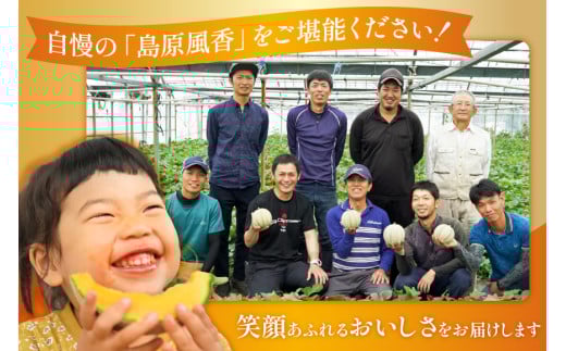 BD201【令和8年度出荷分】マルセイユメロン～島原風香～（3L×2玉） [農事組合法人　『舞岳の里』生産組合 長崎県 島原市 BD201] メロン 赤肉 果物 くだもの フルーツ 産地直送