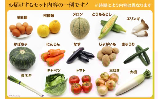 BE236 旬の野菜・フルーツ (12〜14品目)・卵 (6個) おまかせ セット【 野菜 果物 卵 やさい くだもの 果物 タマゴ たまご 詰め合わせ フードショップ江戸屋 長崎県 島原市 】