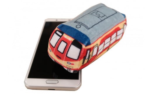 BF102 島鉄 もふもふマスコットキーホルダー＜赤パンツ車両＞ キーホルダー 電車 鉄道 クリーナー 長崎県 島原市