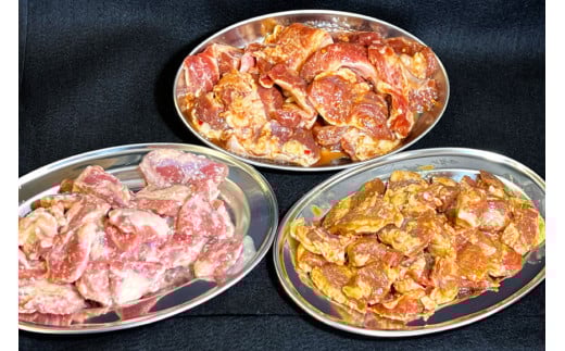 CG151 超希少部位 雲仙もみじ豚 サガリ 3種 食べ比べ セット 計1.8kg（300g×3種×各2パック）  [豚 豚肉 焼肉 さがり 冷凍]