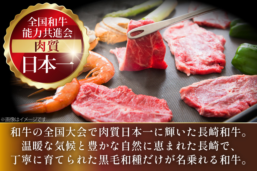 AJ506 長崎和牛 もも 焼肉用 約500g  [ 肉 牛肉 和牛 おいしい 焼肉 まるしん商会 黒牛 長崎県 島原市 ]