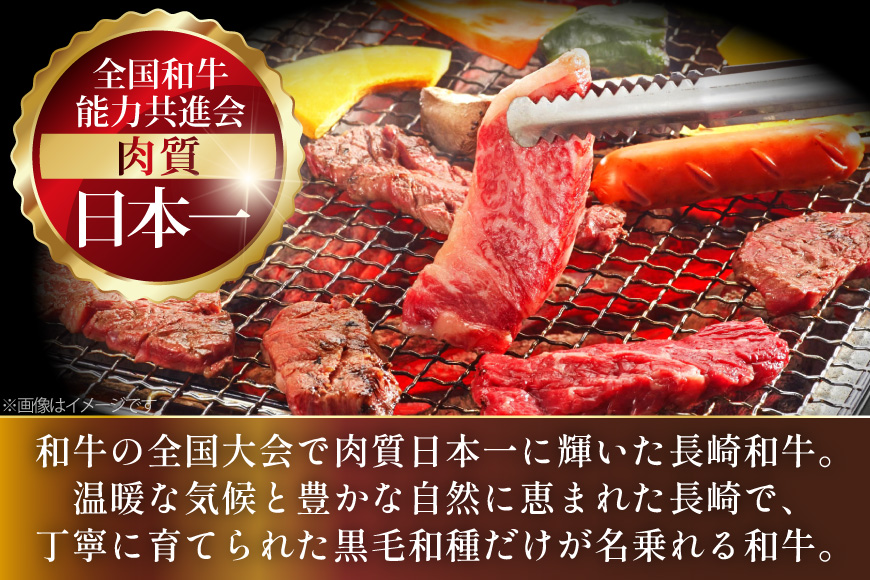 AJ564 【12回定期便】長崎和牛 バラ 霜降り 焼肉用 約1kg (500g×2P) [ 肉 牛肉 和牛 高級 おいしい ステーキ肉 まるしん商会 黒牛 長崎県 島原市 ]