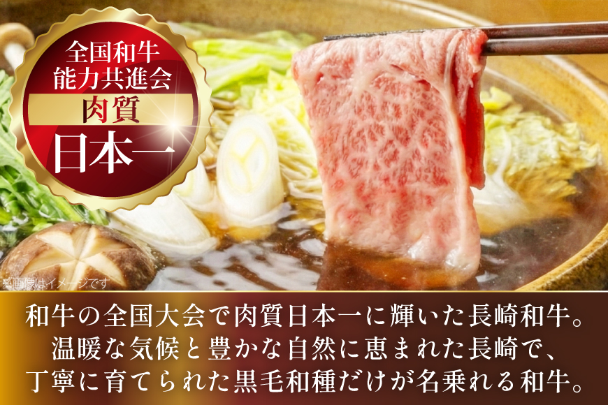 AJ581 【6回定期便】長崎和牛 もも しゃぶしゃぶ用 約500g [ 肉 牛肉 和牛 高級 おいしい ステーキ肉 まるしん商会 黒牛 長崎県 島原市 ]
