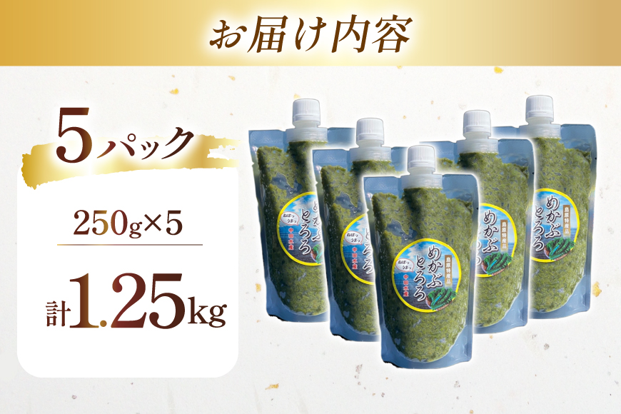 AE140 有明海産 無添加めかぶとろろ（250g×5パック）