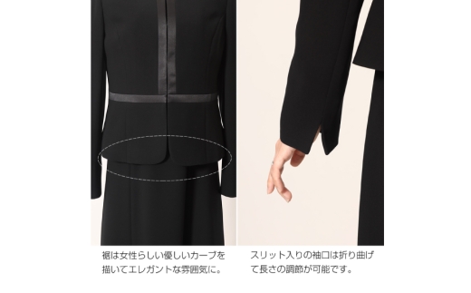 AI371-c Marycoco 家庭で洗える前開きブラックフォーマルアンサンブル [ MK-0010 ワンピース 長袖 レディース きれいめ メアリーココ 長崎県 島原市 ]