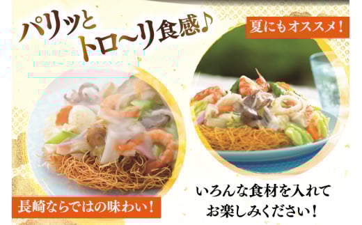 AI401 みろくや 長崎皿うどん 10人前 [AS-30 皿うどん 麺 細めん セット 詰め合わせ みろく屋 老舗 本場 長崎県 島原市 ]