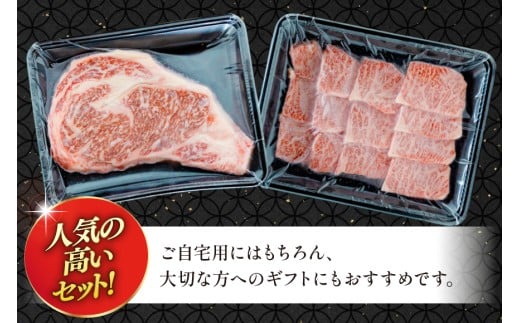 AJ465 長崎和牛 ロースステーキ バラ 焼肉 セット 500g [ 牛肉 肉 和牛 お肉 焼肉 焼き肉 ロース バラ肉 ステーキ トライアルストアーズ 長崎県 島原市 ]