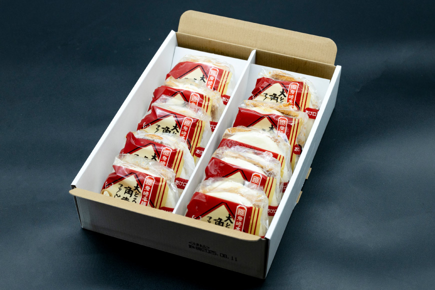 BJ056 岩崎本舗 【12回定期便】大とろ角煮まんじゅう 10個入 (箱) [長崎県 島原市]