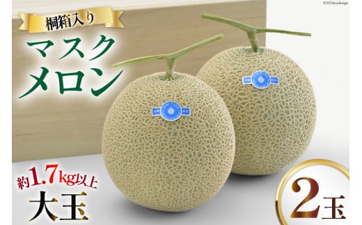 【期間限定発送】AB053その道一筋の生産者がじっくり丁寧に育てた　マスクメロン特選大玉桐箱