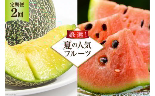 AG131【令和8年度出荷分】 全2回 厳選！夏の人気フルーツ定期便
