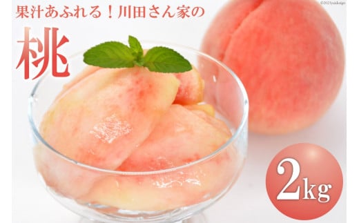 BF018【令和6年度出荷分】＜ 数量限定 ＞ 果汁あふれる！川田さん家の 桃 2kg