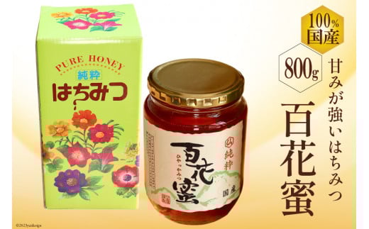 BH072 国産はちみつ 800g（百花蜜） [ 国産 甘い はちみつ 蜂蜜 村木養蜂場 長崎県 島原市 ]