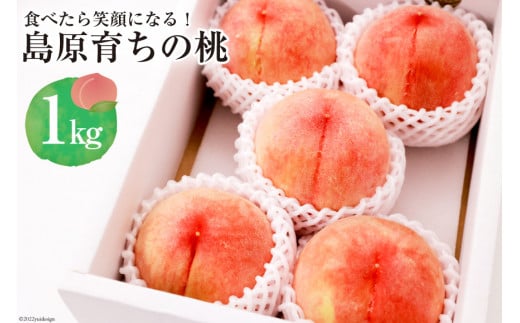 DG090 【令和8年度出荷分】食べたら笑顔になる！島原育ちの桃 1kg＜数量限定＞ [桃 もも フルーツ 果物 くだもの 長崎県 島原市]