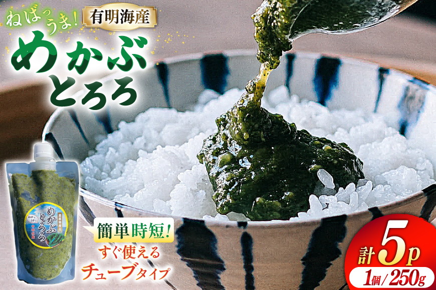 AE140 有明海産 無添加めかぶとろろ（250g×5パック）