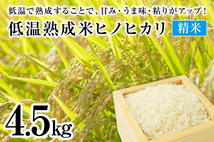 BE111 低温熟成米（ヒノヒカリ・精米）　4.5kg(米袋×1袋)