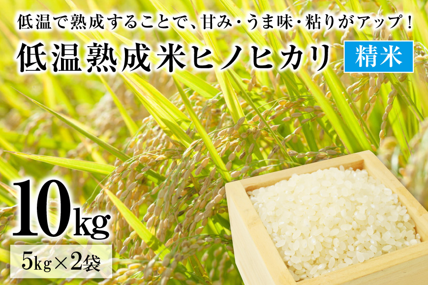 BE113 低温熟成米（ヒノヒカリ・精米）　10kg(米袋×2袋)