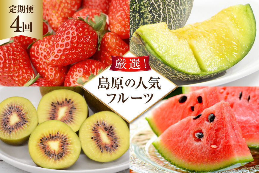 BG083【全4回】厳選！島原の人気フルーツ定期便