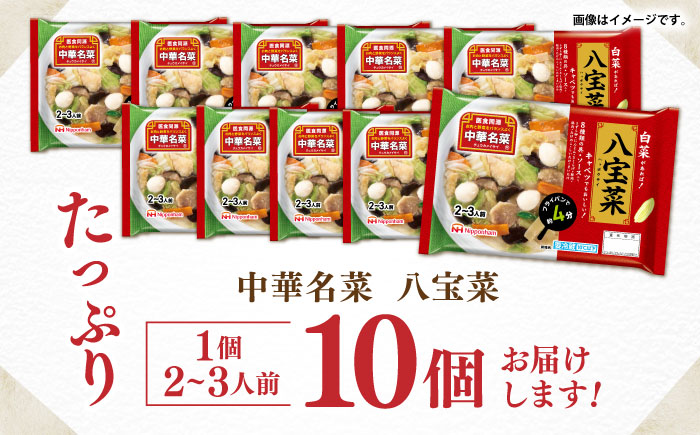 中華名菜 八宝菜 (2～3人前) 10個セット / 中華 八宝菜 惣菜 冷蔵 簡単調理 晩御飯 フライパン調理 ワンパンメニュー / 諫早市 / 日本ハムマーケティング株式会社 [AHAL020]