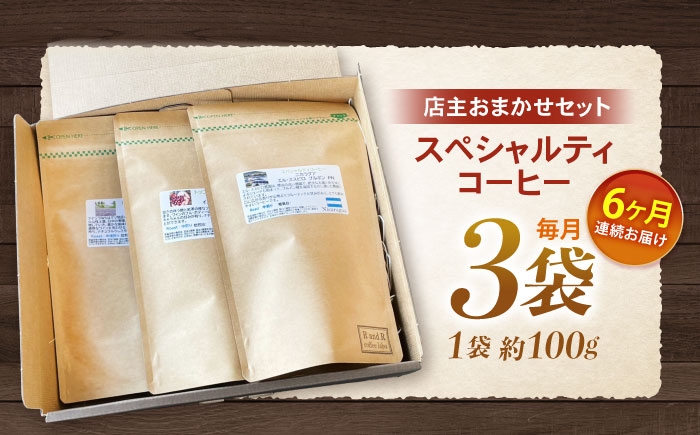 【6回定期便】自家焙煎スペシャルティコーヒーおまかせセット(豆のまま) / スペシャルティコーヒー ブレンド コーヒー / 諫早市 / R and R coffee labo [AHCJ020]