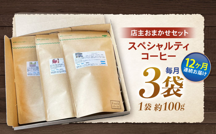 【12回定期便】自家焙煎スペシャルティコーヒーおまかせセット(豆のまま) / スペシャルティコーヒー ブレンド コーヒー / 諫早市 / R and R coffee labo [AHCJ026]