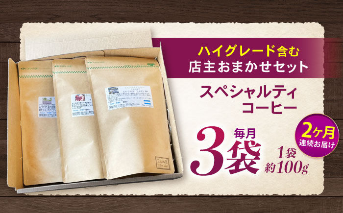 【2回定期便】挽き方が選べます！自家焙煎ハイグレードコーヒーを含むおまかせセット(中挽き) / ハイグレードコーヒー ブレンド コーヒー 豆 中挽き / 諫早市 / R and R coffee labo [AHCJ027]