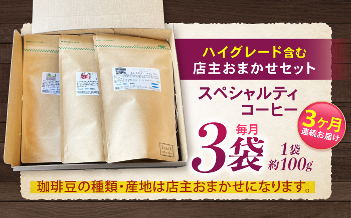 【3回定期便】自家焙煎ハイグレードコーヒーを含むおまかせセット(豆のまま) / ハイグレードコーヒー ブレンド コーヒー 豆 / 諫早市 / R and R coffee labo [AHCJ039]