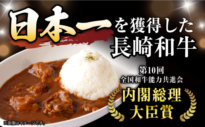 【12回定期便】 【肉のプロが贈る 究極のカレー】長崎和牛 A5 カレー 約275g×4袋 / カレーライス かれー レトルト 牛 和牛 / 諫早市 / 野中精肉店 [AHCW100]