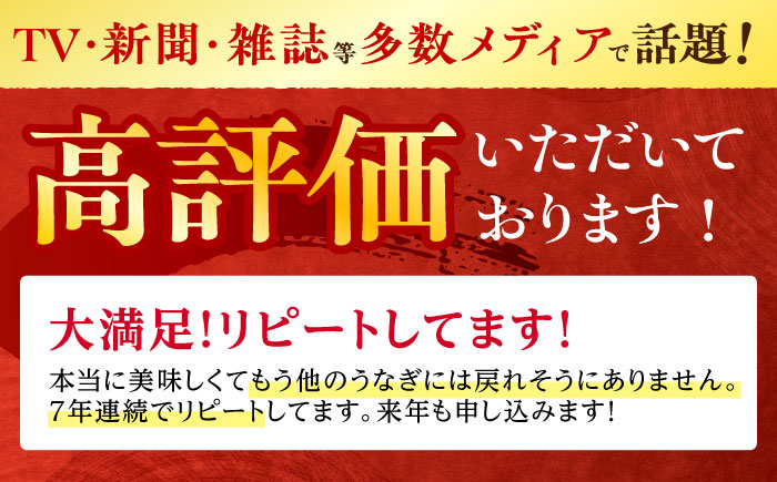 【12回定期便】『北御門』うなぎ蒲焼4尾入り / 特上 うなぎ 鰻 ウナギ 蒲焼 蒲焼き かばやき うな重 ひつまぶし 冷凍 / 諫早市 / 諫早観光物産コンベンション協会 [AHAB054]