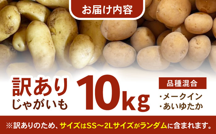 【訳あり】ジャガイモ(品種ミックス)　10kg / 諫早市 / 未来ファーム [AHEY005]