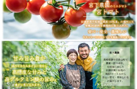 ワイン酵母仕込み茜鶴ミニトマトのお酒甘口200mlと宮トマト500gのセット / 酒 お酒 アルコール 甘口 ミニトマト トマト / 諫早市 / 株式会社宮下農園  [AHCG002]