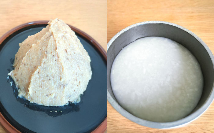 麹が活きてる生味噌・生甘酒セット / 味噌 甘酒 手作り 自家製麹 麹 腸活 / 諫早市 / 麹家　そ?兵衛 [AHDA004]