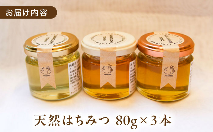 長崎県産天然はちみつ80g×3本セット / 百花蜜 百花蜂蜜 蜂蜜 はちみつ ハチミツ / 諫早市 / 坂口養蜂 [AHDB004]