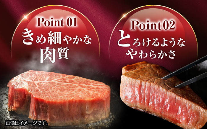 希少部位 長崎和牛 ヒレステーキ 600g(150g×4) / ヒレ ひれ ヒレステーキ ヒレ肉ステーキ ヒレ肉 長崎和牛 ステーキ すてーき 和牛 4枚 / 諫早市 / 肉の牛長 諫早店 [AHEM004]