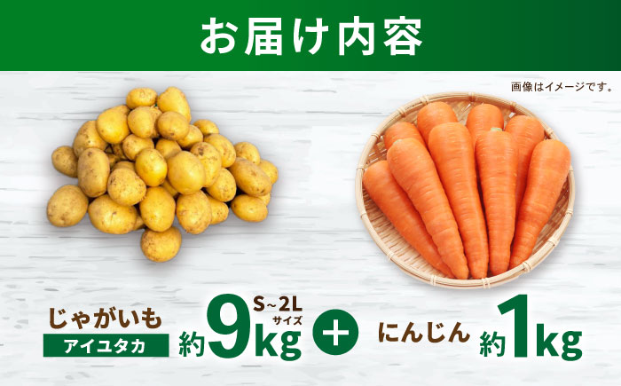 秋の実り詰合せ（アイユタカ・ニンジン）10kg / じゃがいも ジャガイモ ポテト 九州 あいゆたか アイユタカ にんじん ニンジン 人参 野菜 やさい / 諫早市 / スマイルファーム　 [AHFG009]