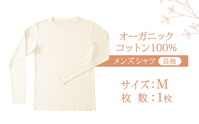 オーガニックコットンTシャツ長袖メンズ(Mサイズ)・日本アトピー協会推薦品 / Tシャツ 綿 メンズ コットン オーガニックコットン / 諫早市 /  株式会社美泉 [AHAP003]