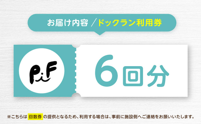 ドッグラン利用券(6回分) / ドッグラン 犬 施設 利用券 利用チケット 回数券 ペット / 諫早市 / 株式会社美泉 [AHAP041]