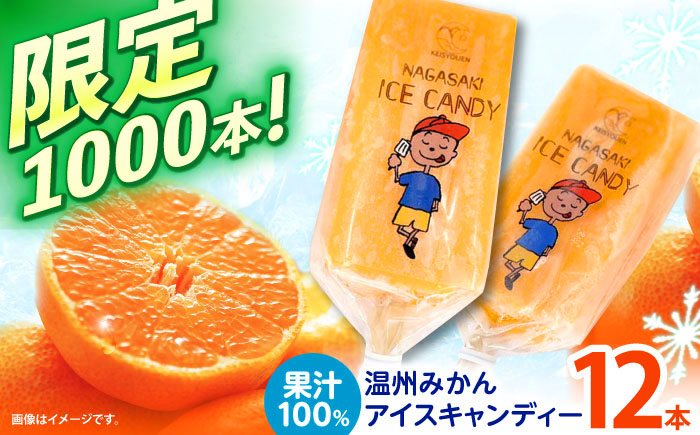 温州みかんアイスキャンデー12本セット / みかん アイス シャーベット アイスキャンデー 伊木力みかん / 諫早市 / 圭昭園 [AHAZ006]