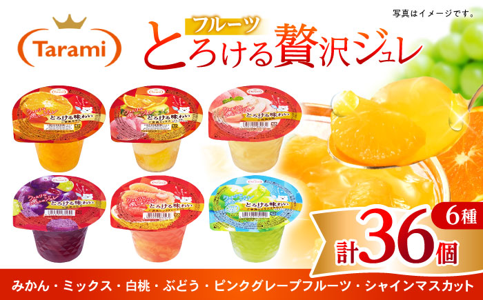【年内配送】(12/17入金分まで)とろける味わい 200g 6種×各6個 計36個セット(みかん・ミックス・白桃・ぶどう・ピンクグレープフルーツ・シャインマスカット) [AHBR040]